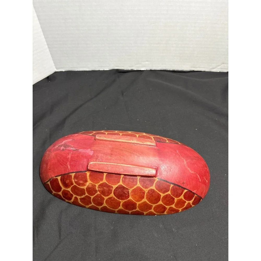 Oval Wooden Dish Tray with‎ Unique Etched Pattern Decorative Bowl Decor